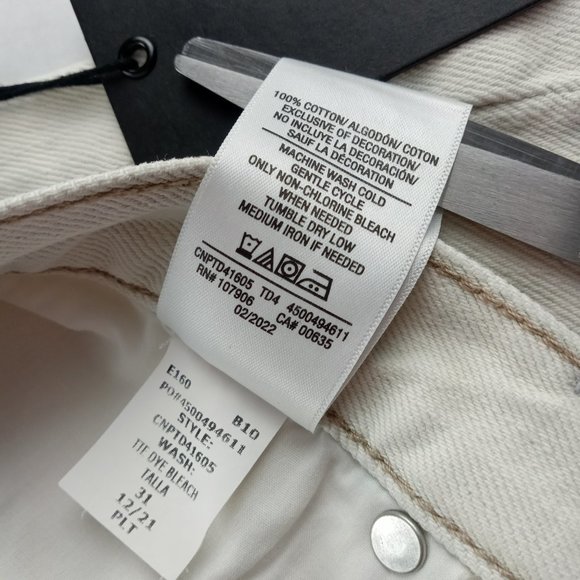 Hudson Women's Lori Cutoff Jean Shorts Size 31 White Blue Tie Dye High Rise - Picture 7 of 8